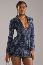 INTO SOMETHING BETTER DENIM BLAZER MINI DRESS