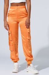 FOR THE THRILL OF IT SATIN JOGGER