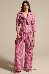 MILEY JACQUARD CARGO PANTS