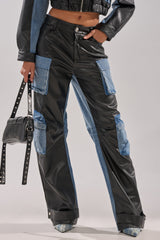 DOWN TIME MIXED MEDIA CARGO PANT