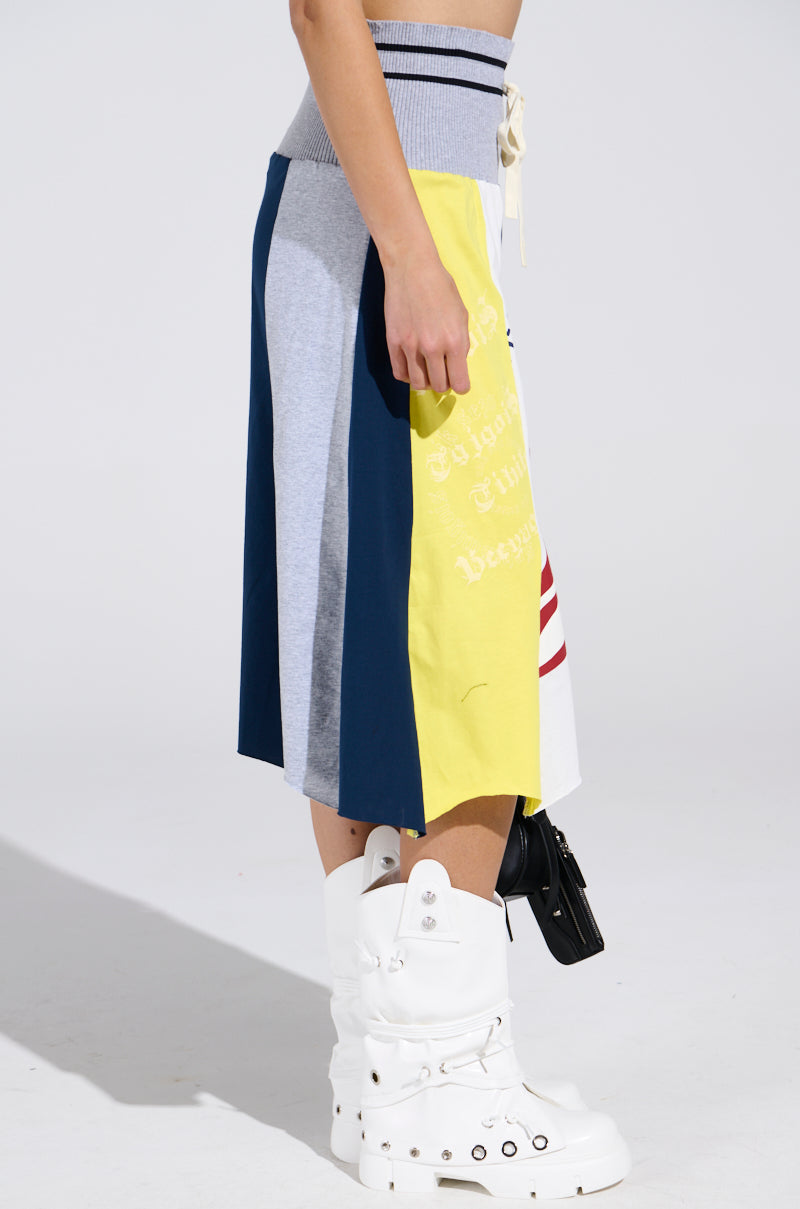 REBUILT MIDI SKIRT