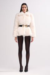 KENNY PEPLUM FAUX FUR