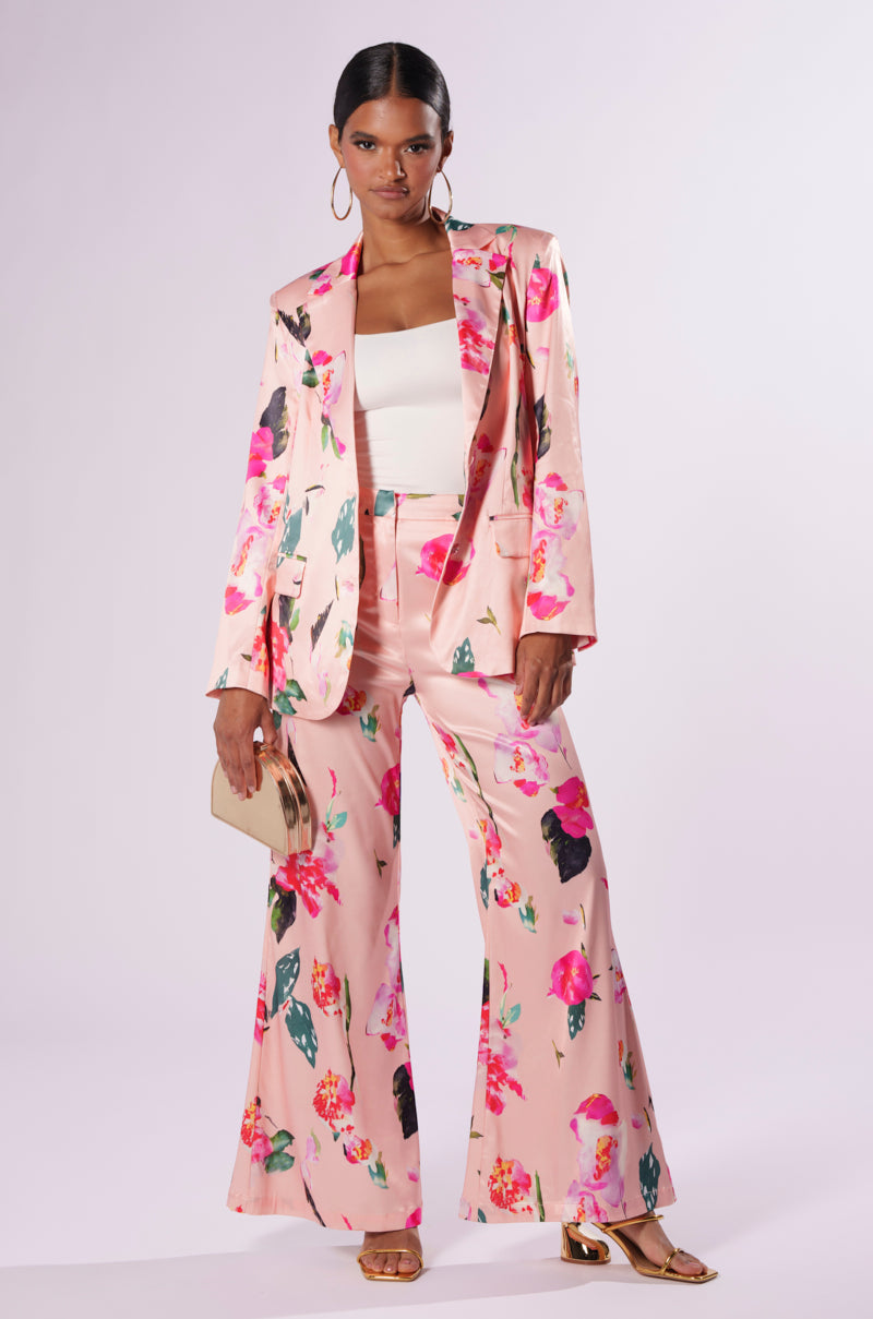 BLOSSOM SATIN TROUSERS