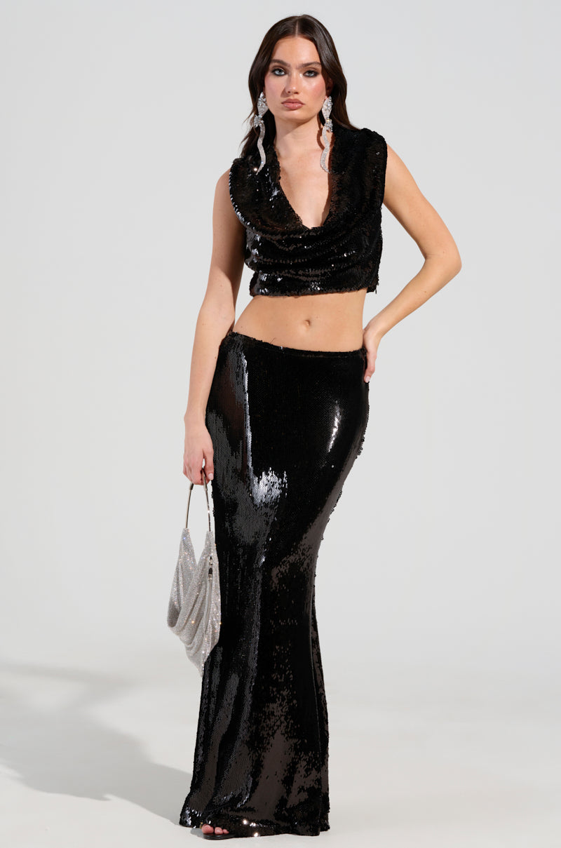 PARTY IN THE CITY CROP TOP IN BLACK