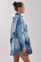 MONDAY BLUES DENIM MINI DRESS