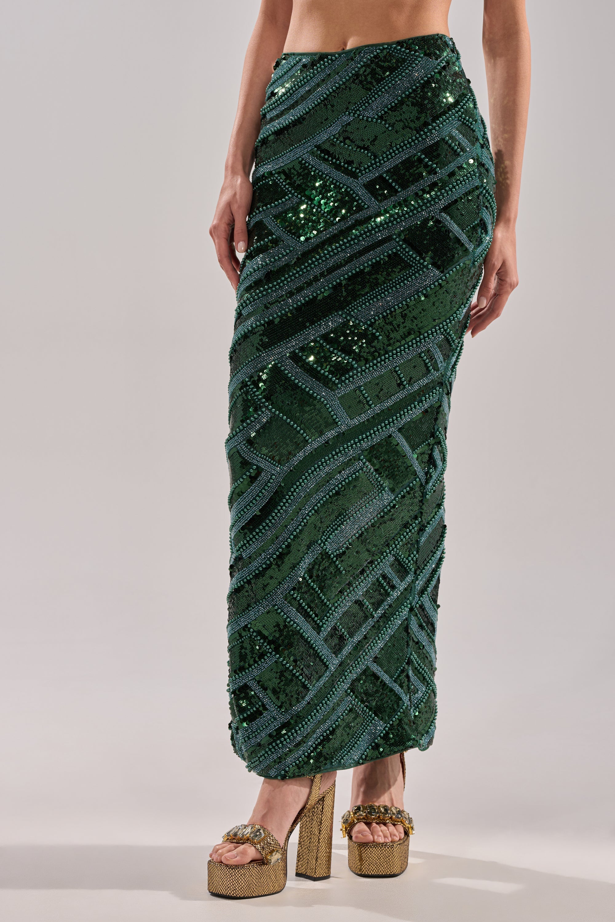 HOTTEST IN THE CLUB SEQUIN MAXI SKIRT