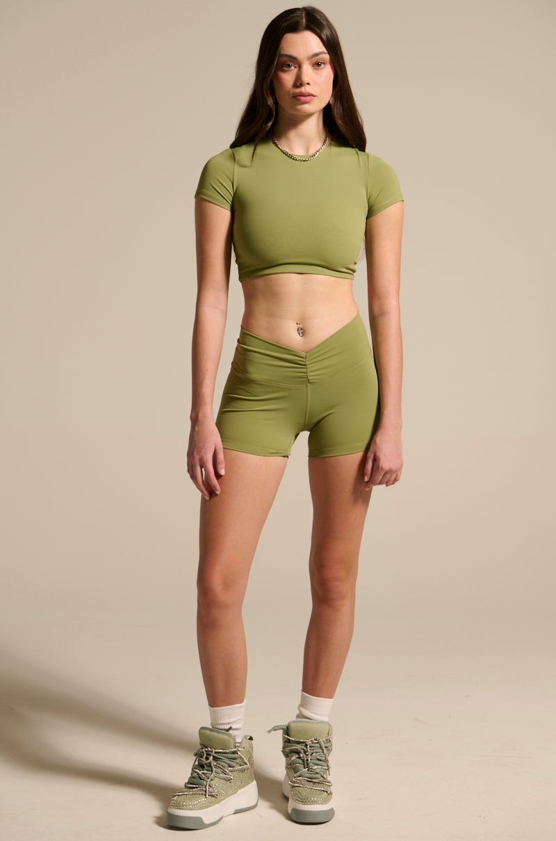 PAXTON SEXY RUCHED BIKER SHORTS