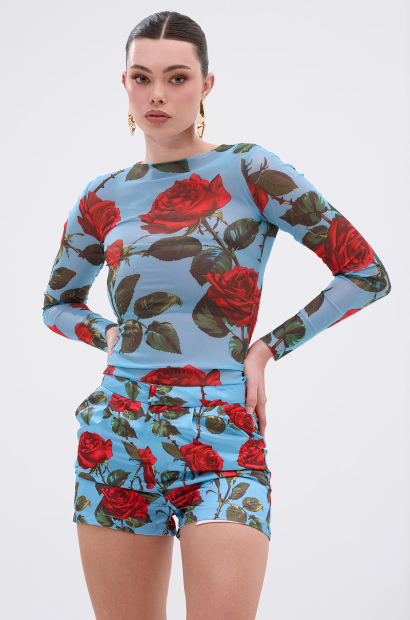 DOZEN ROSES MESH TOP