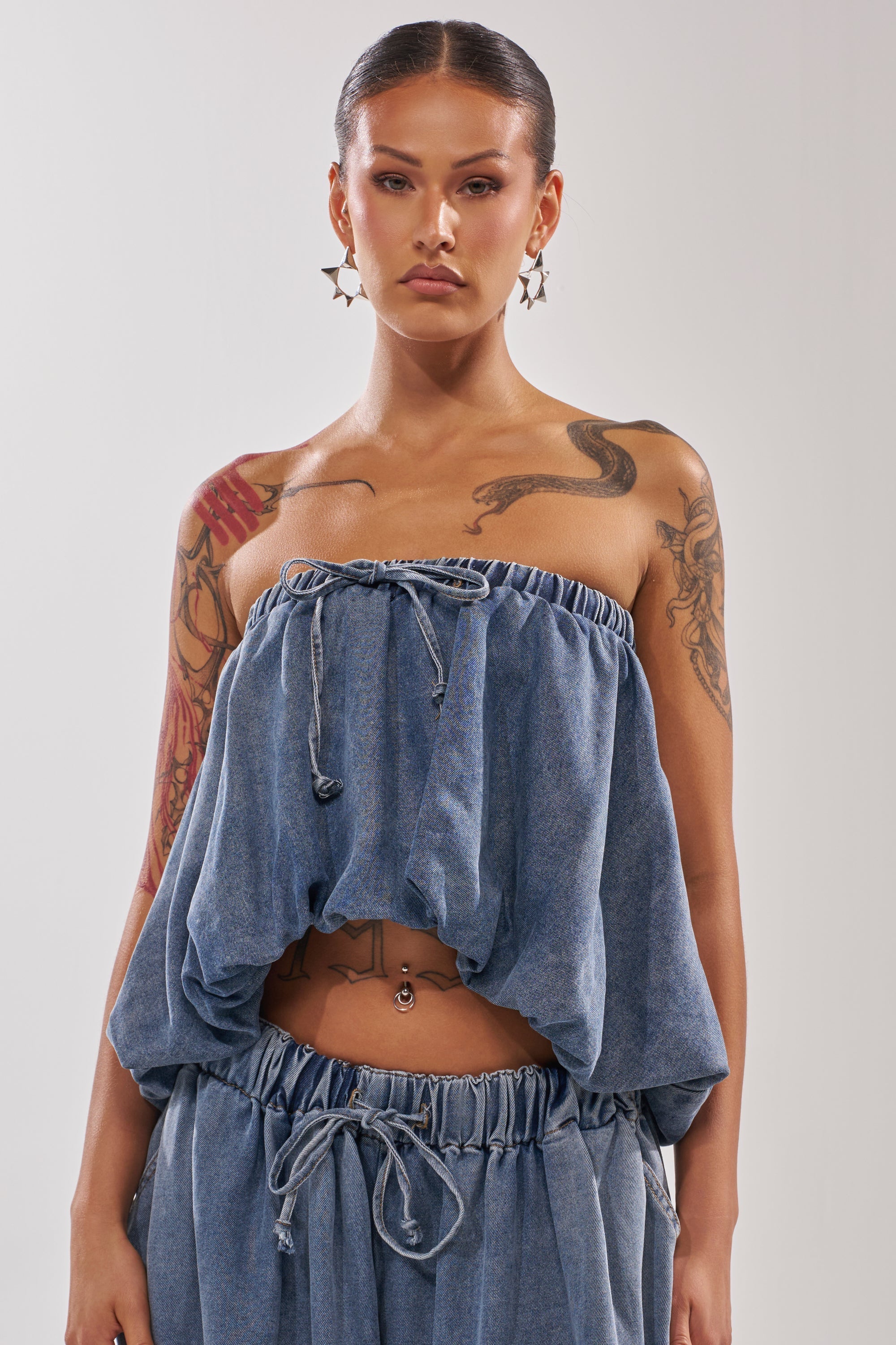 DENIM FOR DAYS TUBE TOP