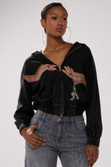 GRAB MY HAND ZIP UP SWEATSHIRT