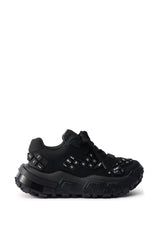 AZALEA WANG MAGNES BLACK KEYBOARD DETAIL SNEAKER