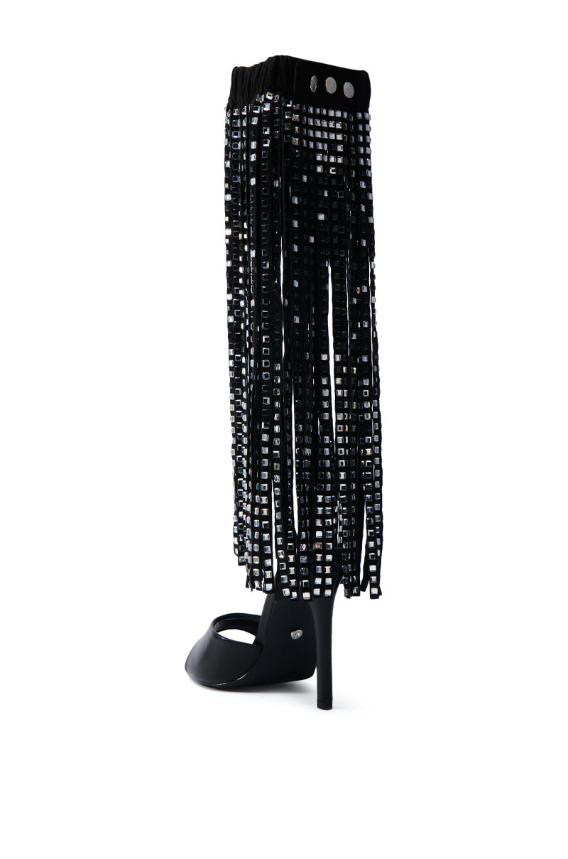 AZALEA WANG NUALA BLACK STILETTO SANDAL