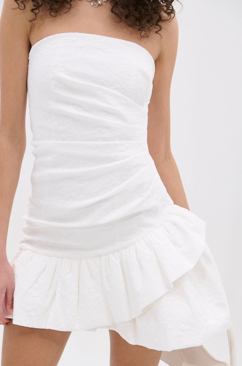 GARDEN PARTY MINI DRESS IN WHITE