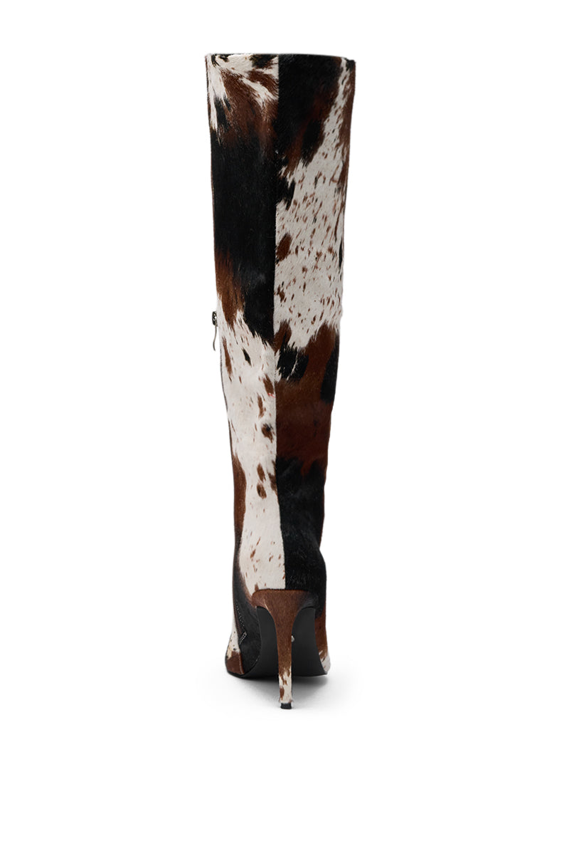 AZALEA WANG SYREALI COW STILETTO BOOT