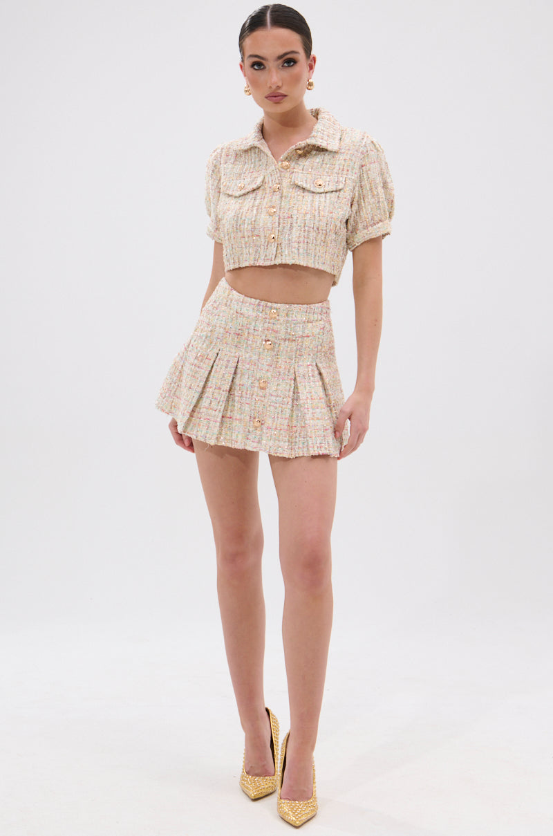 EVERY BIT OF PRETTY TWEED BUTTON DOWN