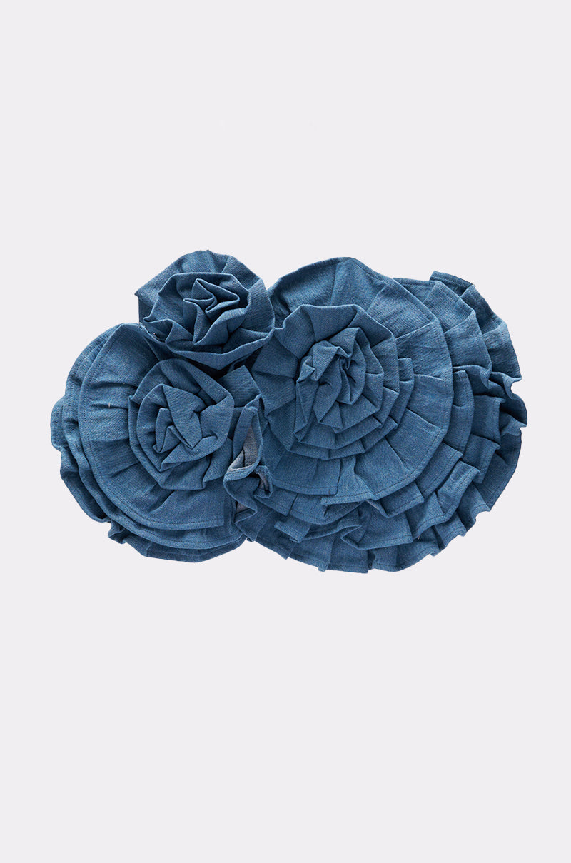 MORE IS BETTER DENIM BROOCH