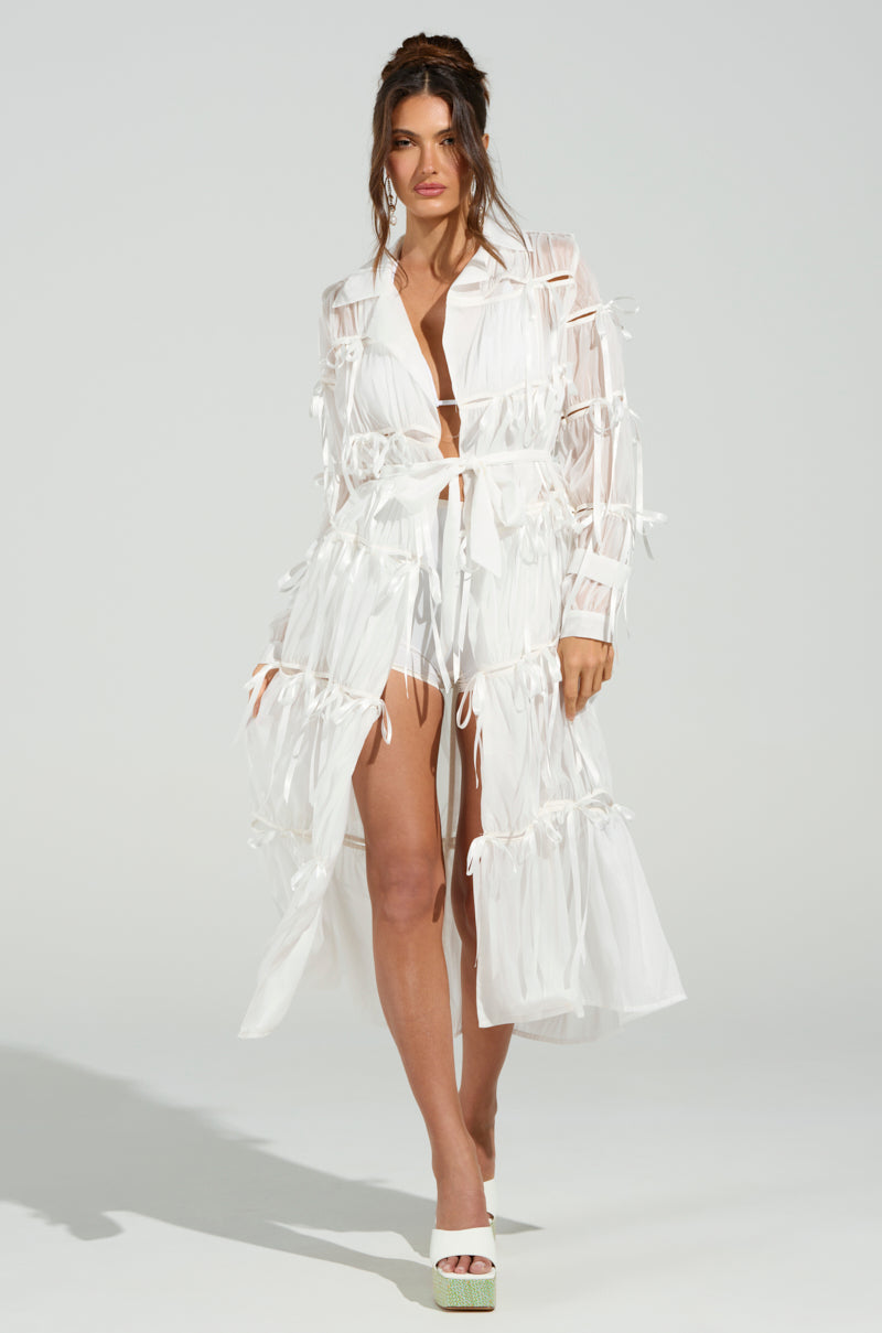 RUBY CUTOUT ORGANZA TRENCH