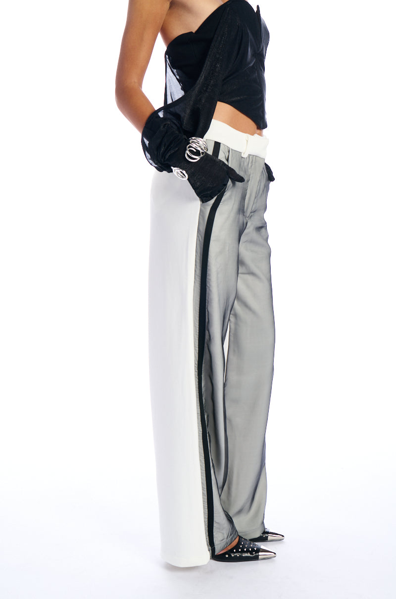 DAMAGED WIDE LEG TROUSER