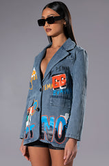 GROWN UP GRAFFITI DETAIL BLAZER