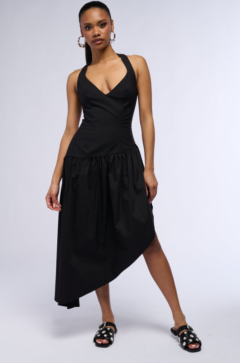 MYKONOS POPLIN MIDI DRESS